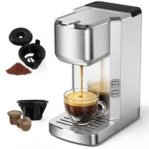 2-in-1 Single Serve Coffee Maker for K-Cup Pods and Grounds